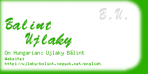 balint ujlaky business card